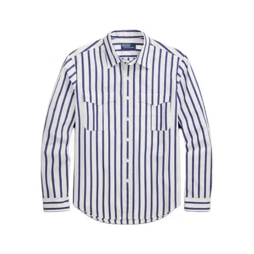 CAMISA CAB. M/L PPLN-WHITE/BLUE