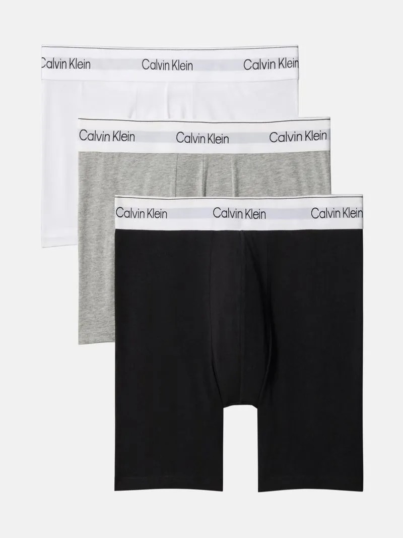 BOXER CAB. BRIEF PQX3-GREY HEATHER/WHITE/BLACK-S - S