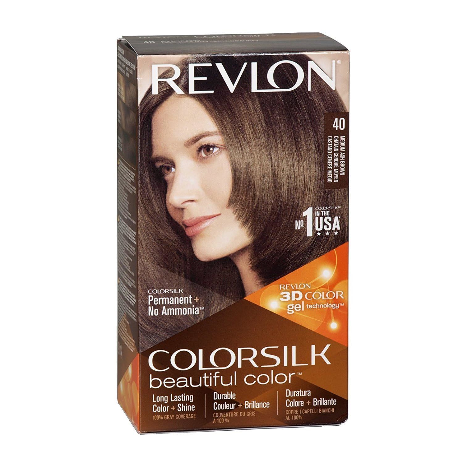HAIR COLORSILK MEDIUM ASH BROWN - 4 A