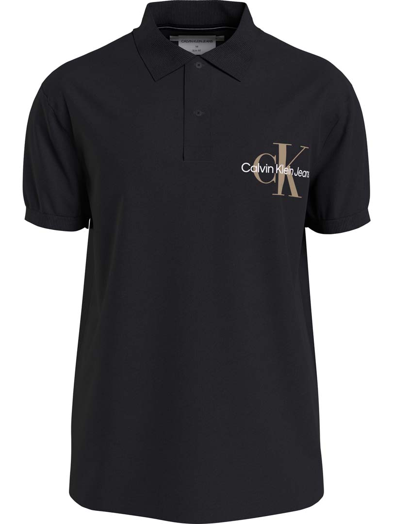 REMERA C/POLO CAB-CK BLACK-S - S