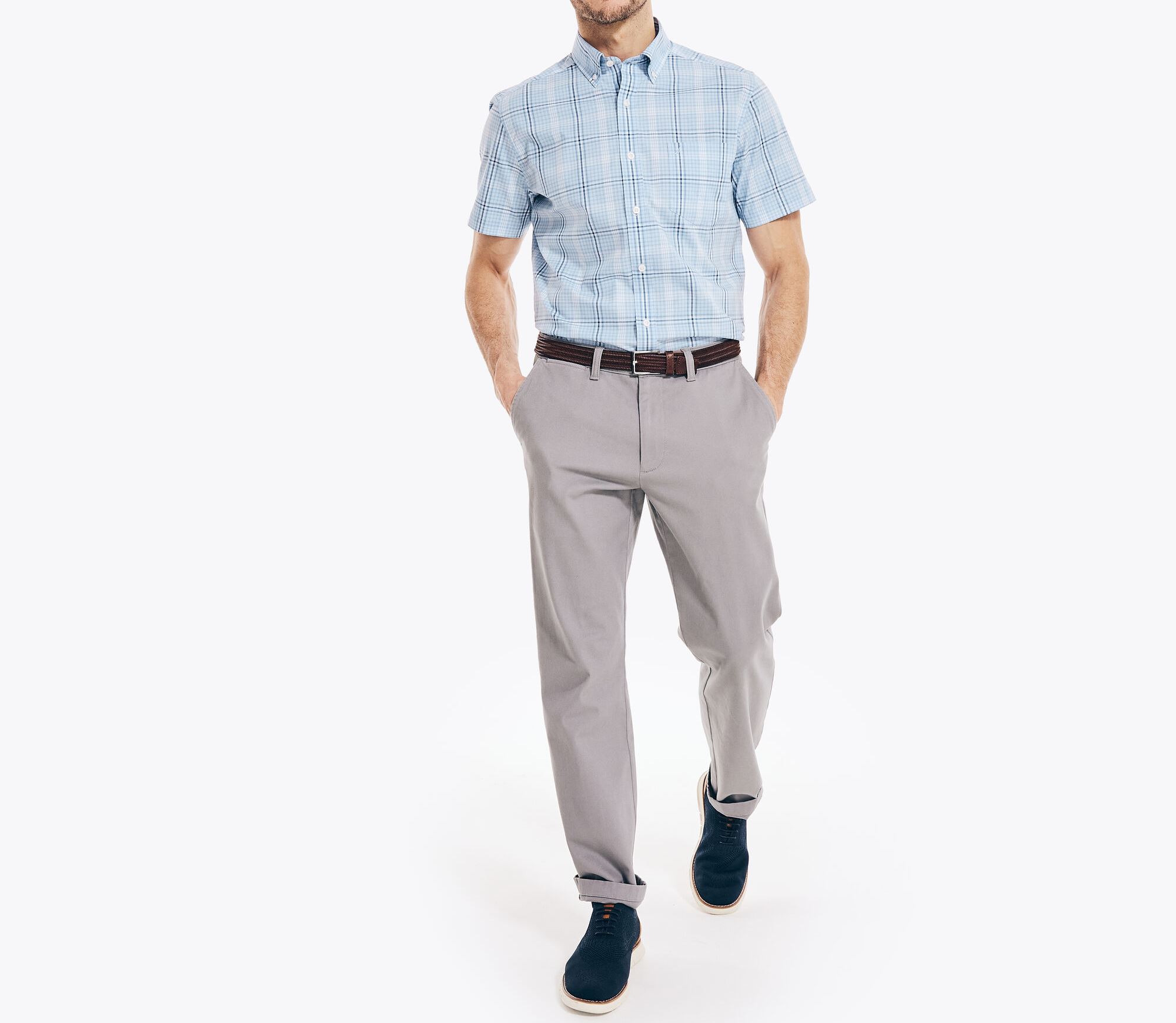 CAMISA M/C CAB.-NOON BLUE