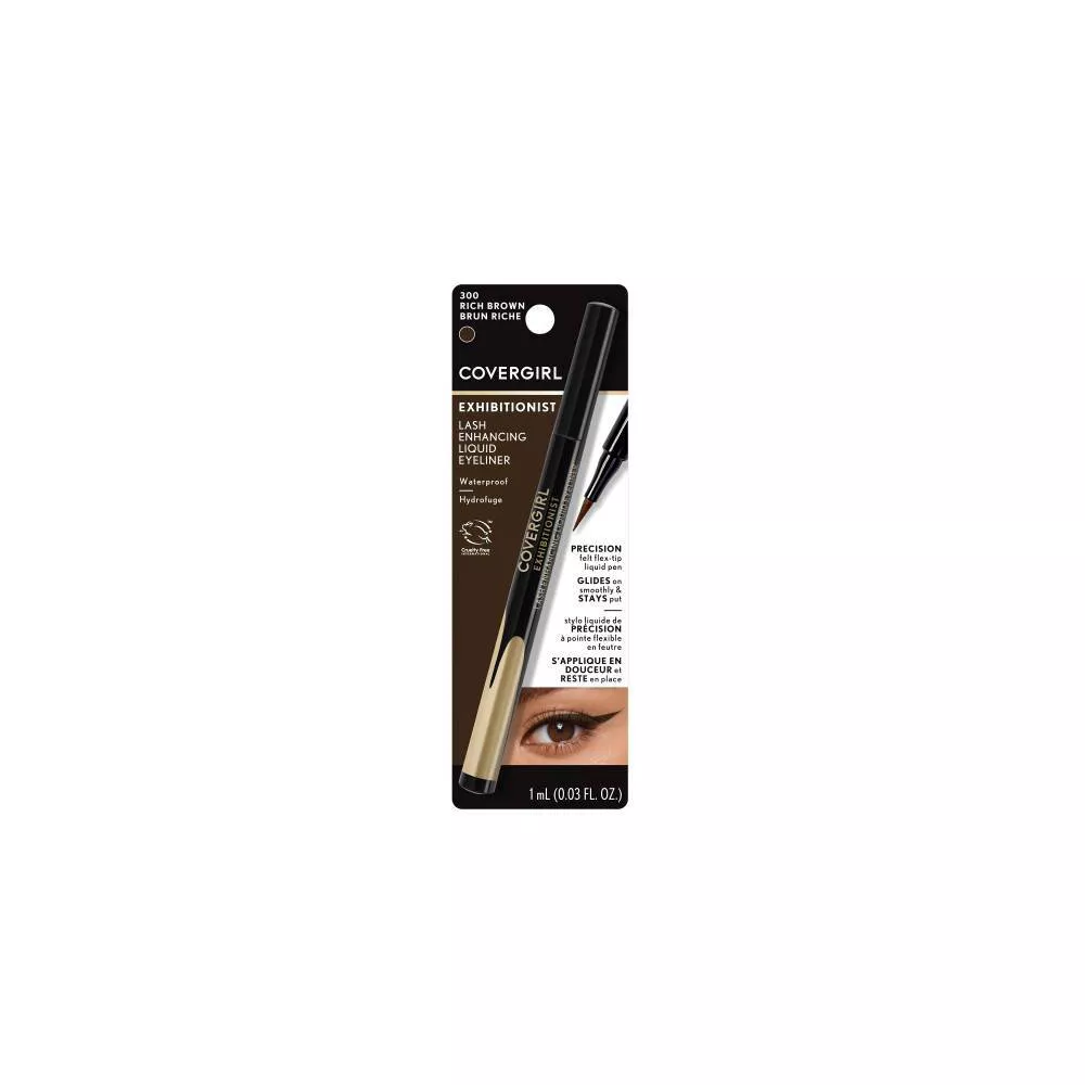 EXHIBITIONIST LASH ENHANCING LIQ EYELINER, RICH BROWN