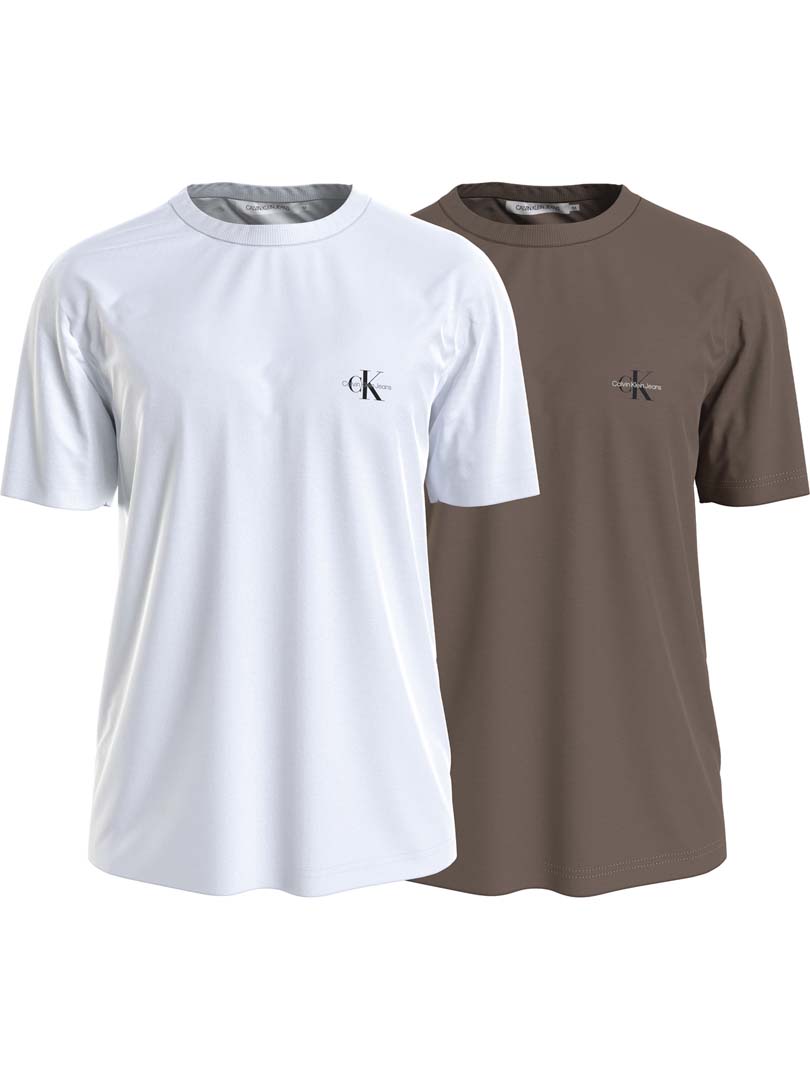 T-SHIRT CAB M/C-WARM TOFFEE / BRIGHT WHITE