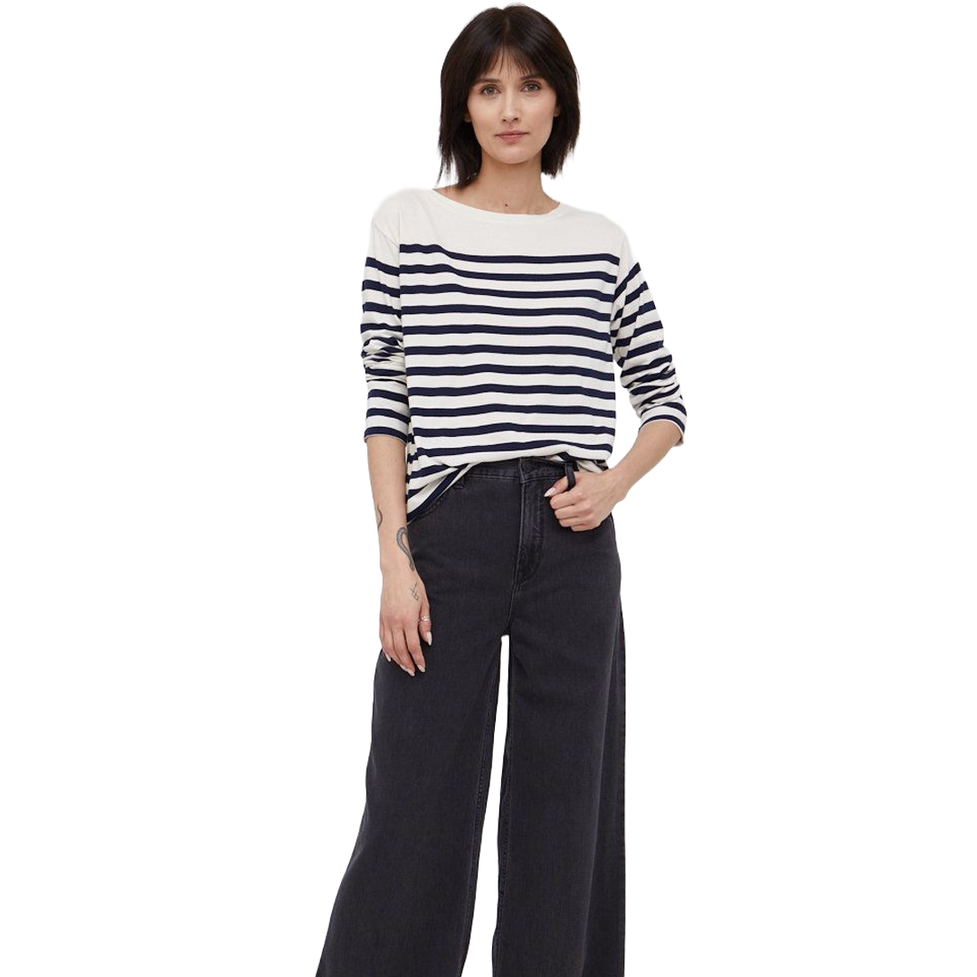 REMERA C/R M/L DAMA-MASCARPONE CREAM/FRENCH