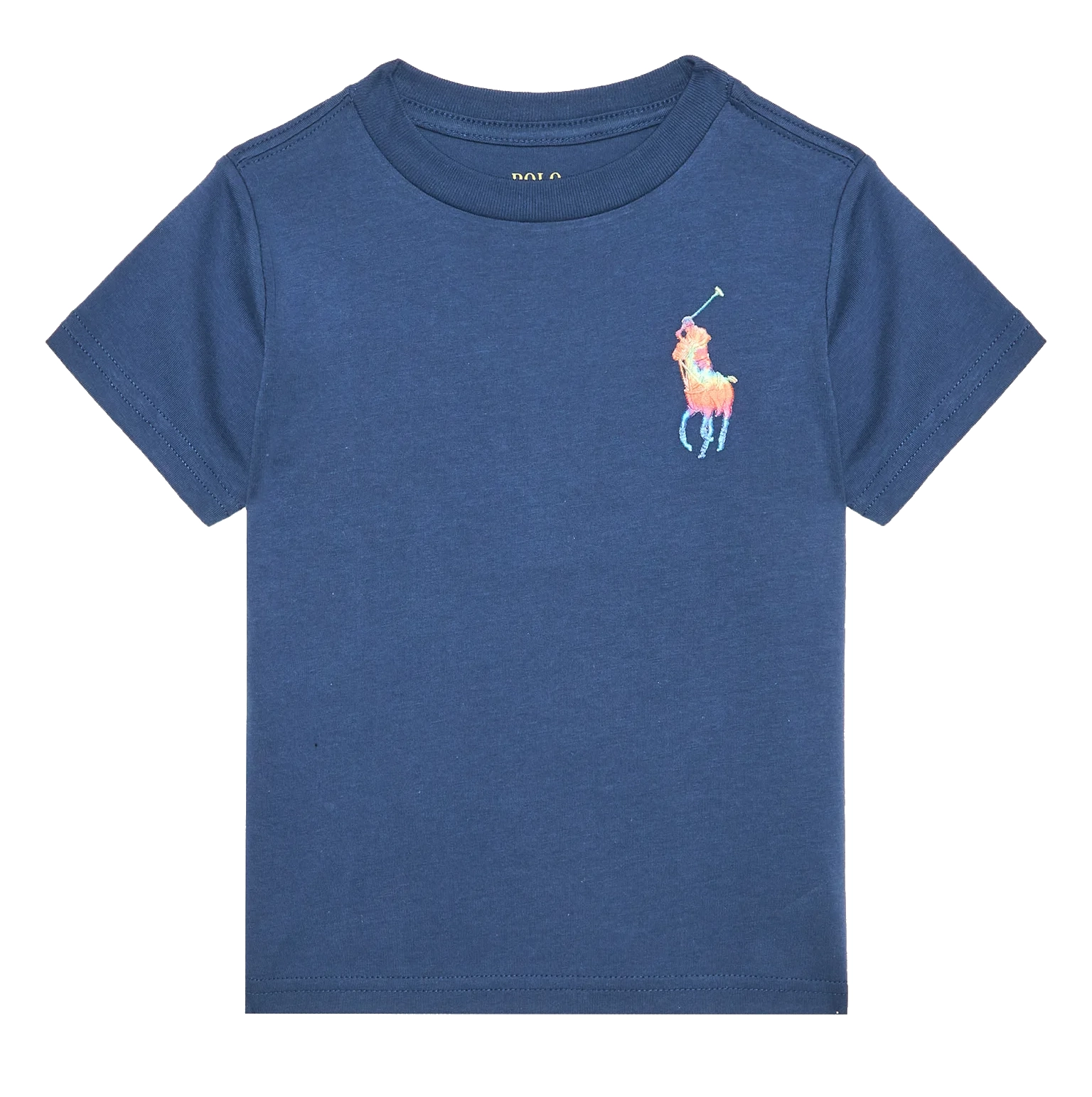 T-SHIRTS C/R TOD. BOYS-LIGHT NAVY-2/2T