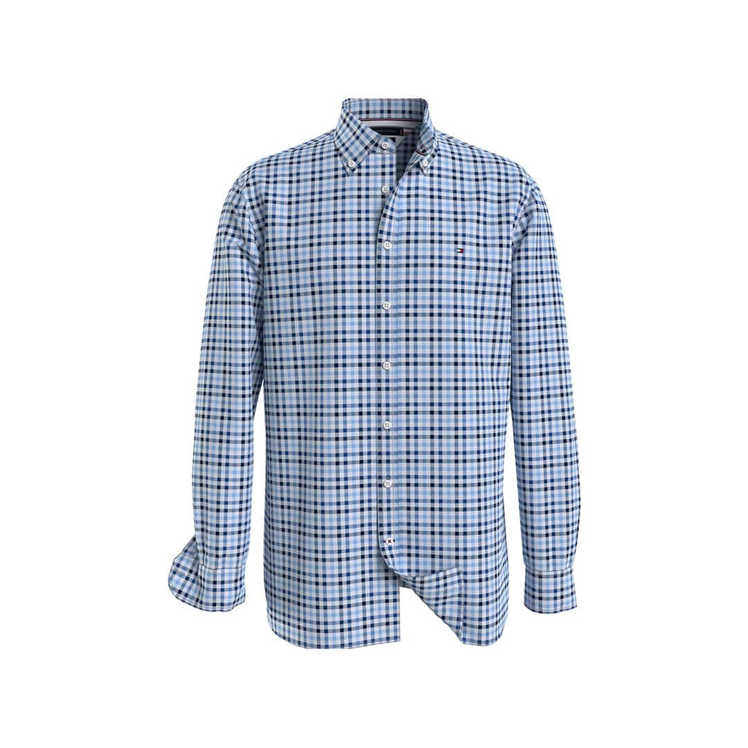 C.M.L. A CUADROS CAB.-Copenhagen Blue / Multi