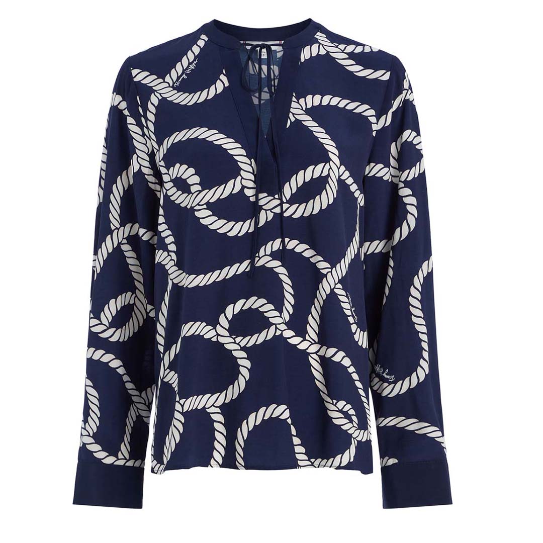 BLUSA M/L DAMA COASTAL ROPE CARBON NAVY 40