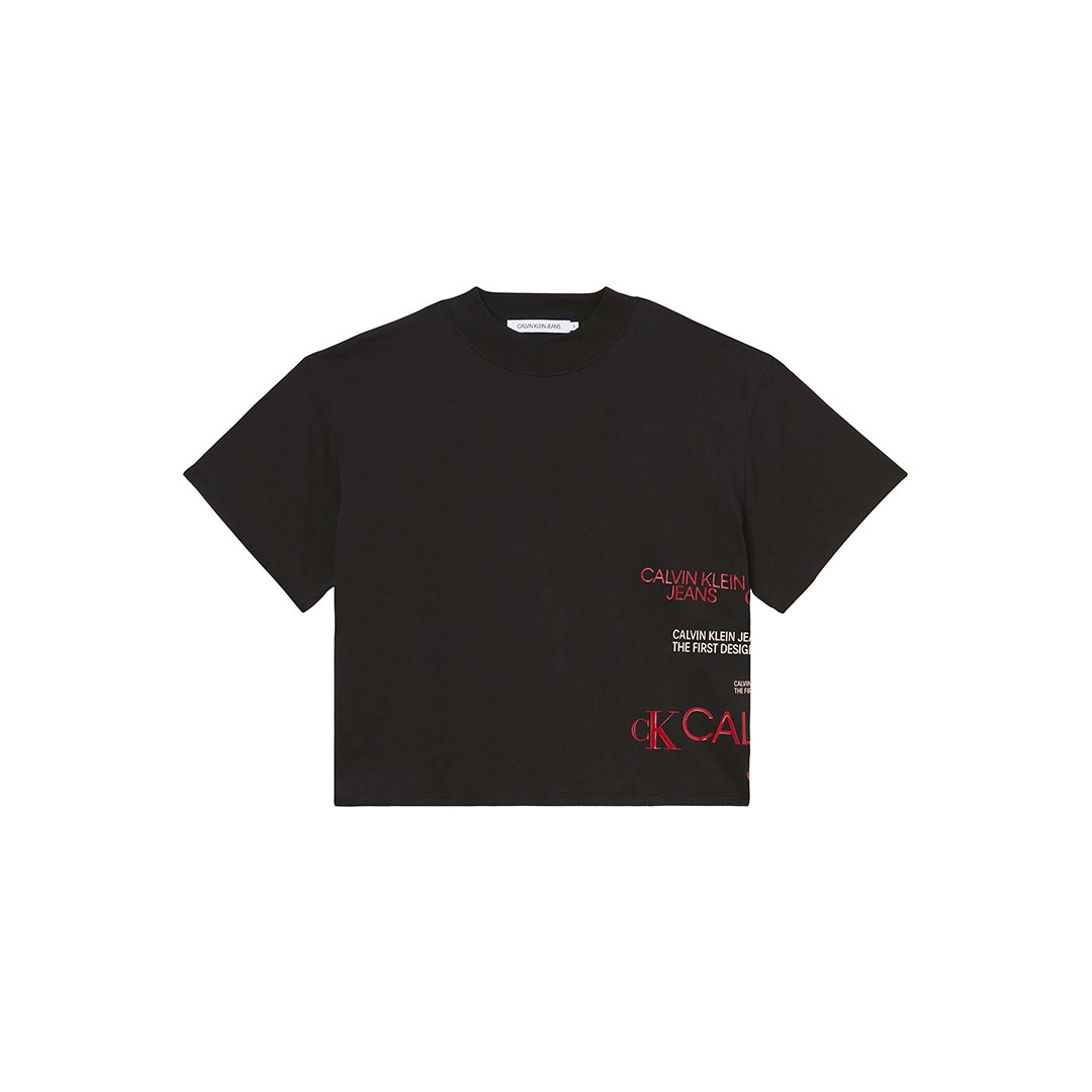 T-SHIRT DAMA-CK BLACK-L - L
