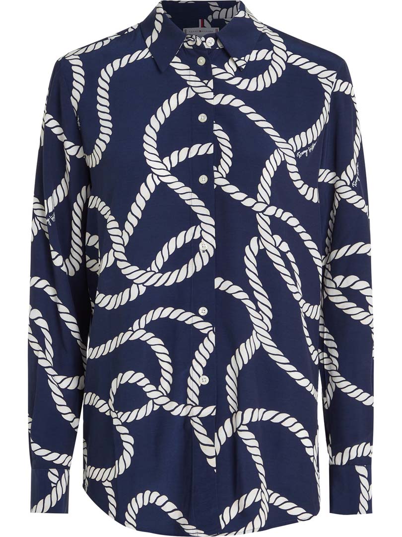 BLUSA M/L DAMA COASTAL ROPE CARBON NAVY