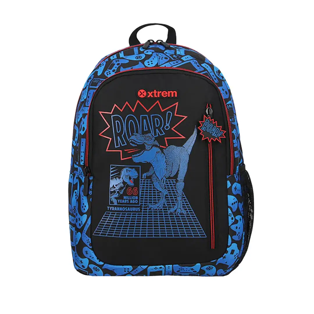SCHOOL BACKPACK LOGAN 312 BLUE DINO