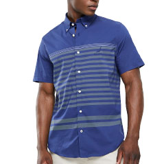 CAMISA MANGAS CORTAS HOMBRE AZUL