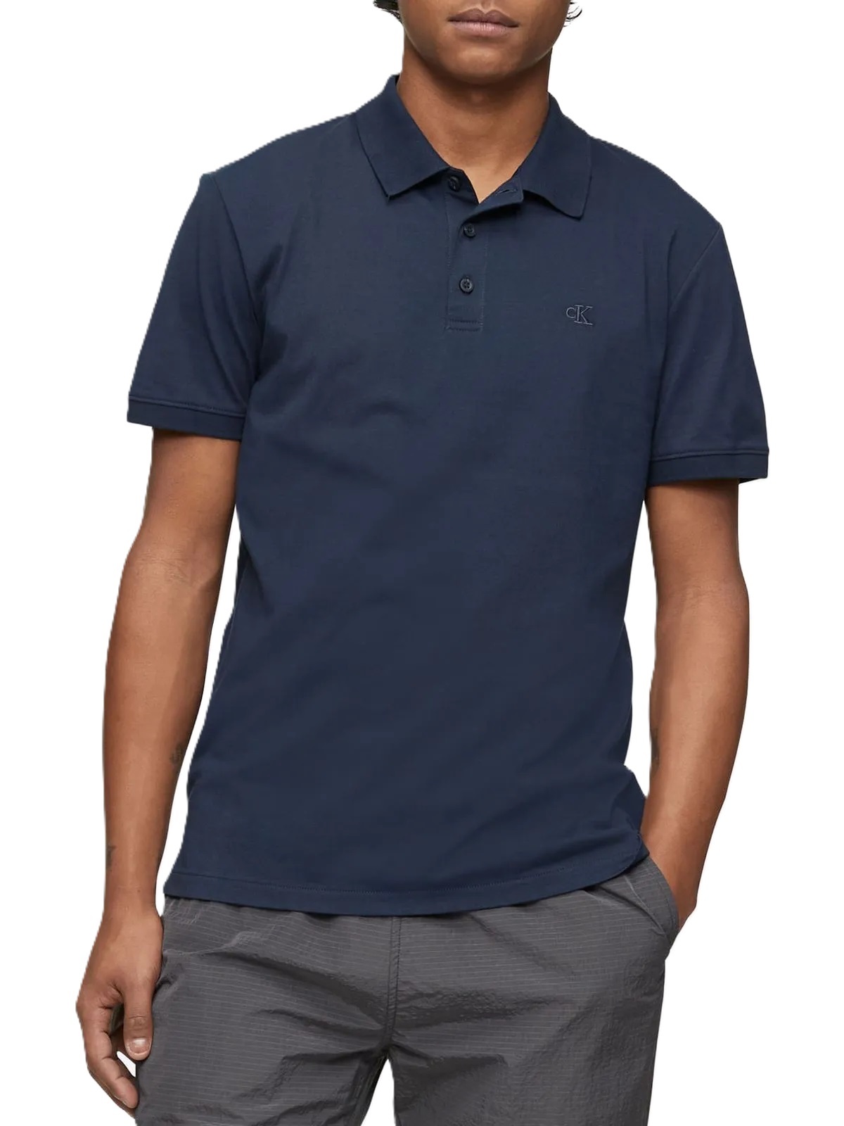 REMERA C/POLO JERSEY -DARK SAPPHIRE-411CEF