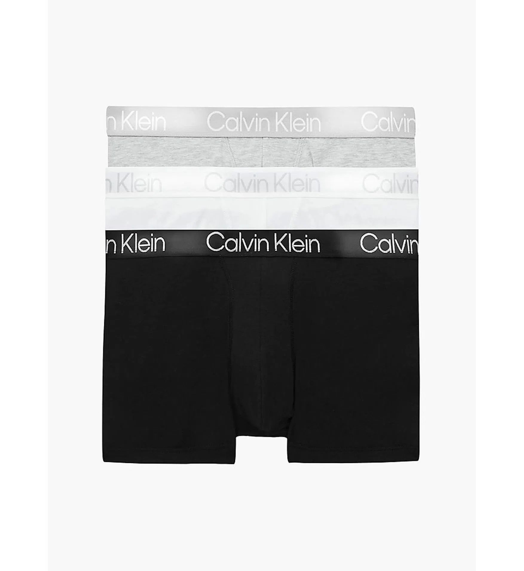 BOXER TRUNK PQX3-WHITE, GREY HEATHER, BLACK