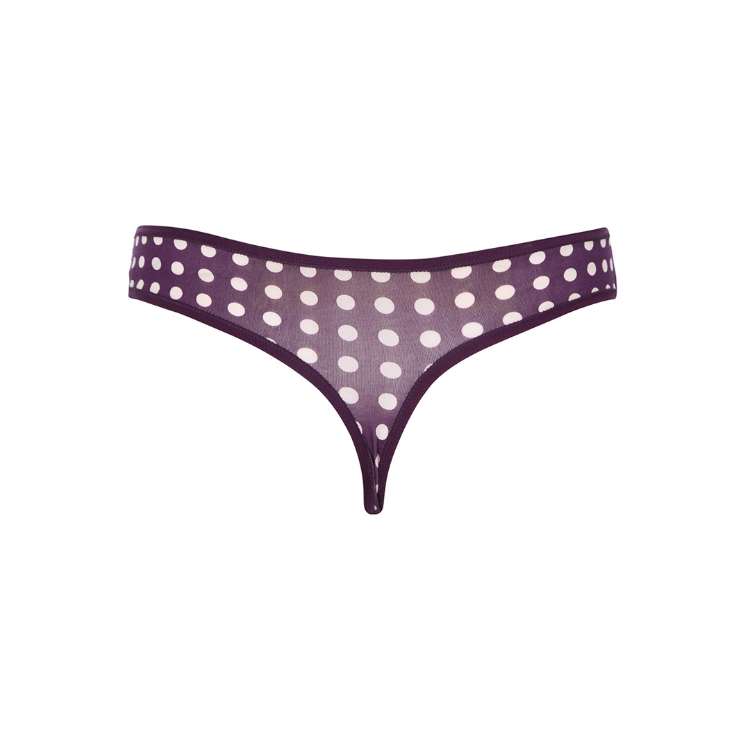 Panti Dama Thong Paqx5-GREY HEATHER/PREPSTER BLUE/GRID DOT_CHESHIRE