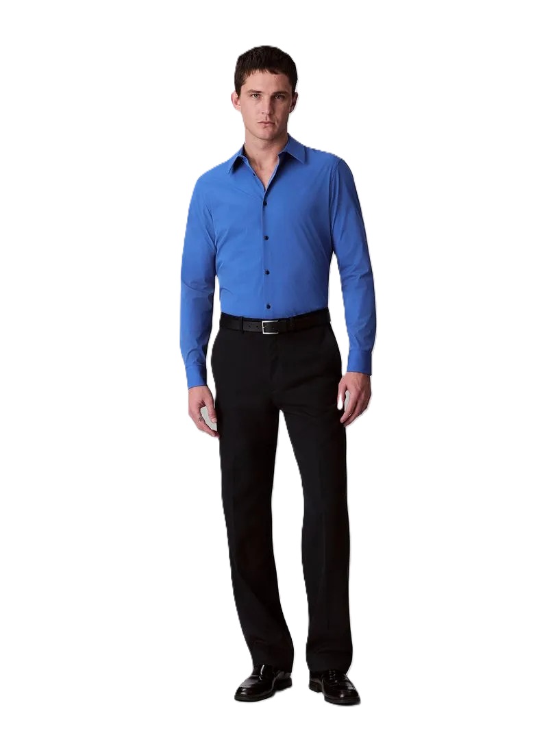 CAMISA M/L CAB. SLIM -ROYAL LAGOON