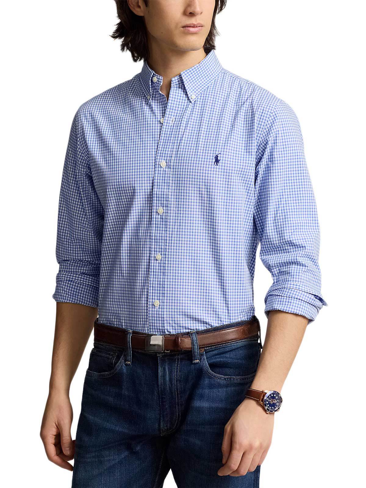 CAMISA CAB. M/L-CUBDPPCS-BLUE/WHITE CHECK
