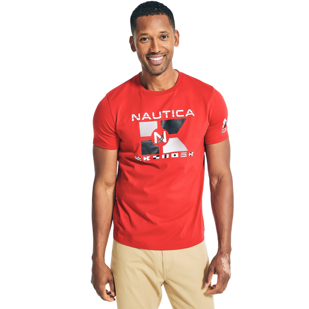 T-SHIRT FASHION CAB. NAUTICA RED M - M