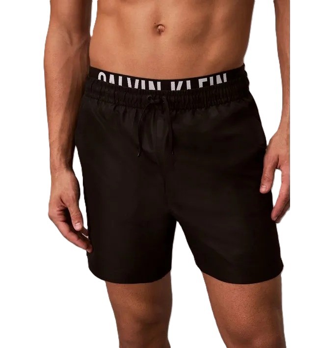 SHORT DE BAÑO -BLACK W/ WHITE