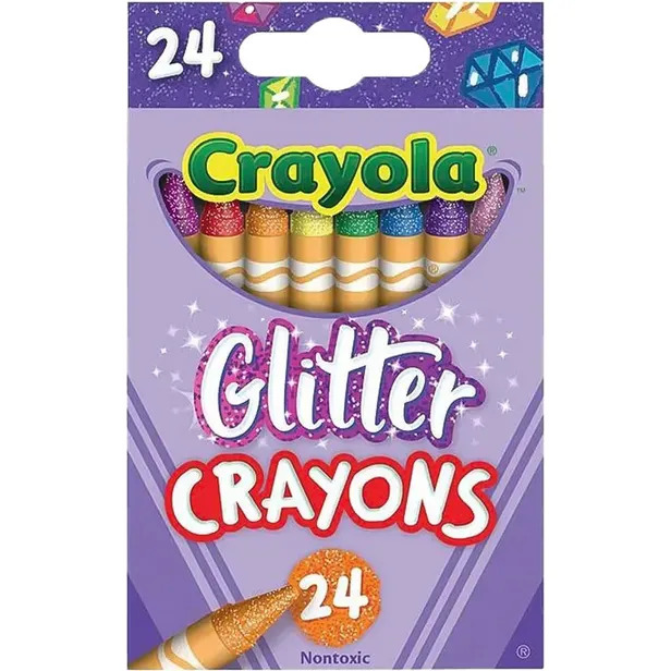 CRAYOLA 24CT. GLITTER CRAYONS