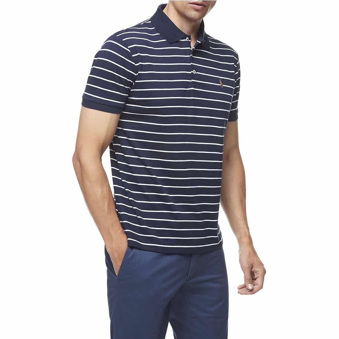 REMERA C/POLO-INTERLOCK C/SLIM-FRENCH NAVY/WHITE-S - S