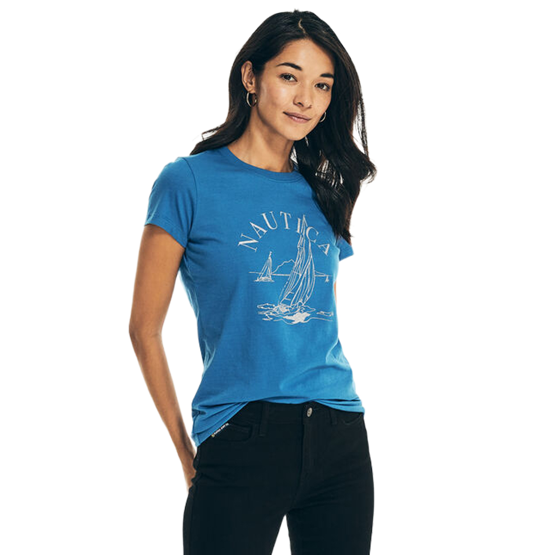 T-SHIRT FASHION DAMA SPINNER BLUE