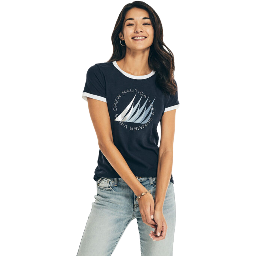 T-SHIRT FASHION DAMA NAVY SEAS