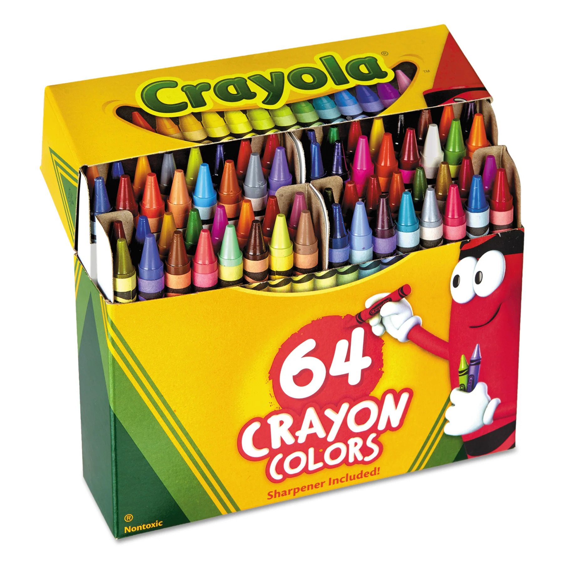 CRAYOLA 64CT. CRAYONS NON PEGGABLE