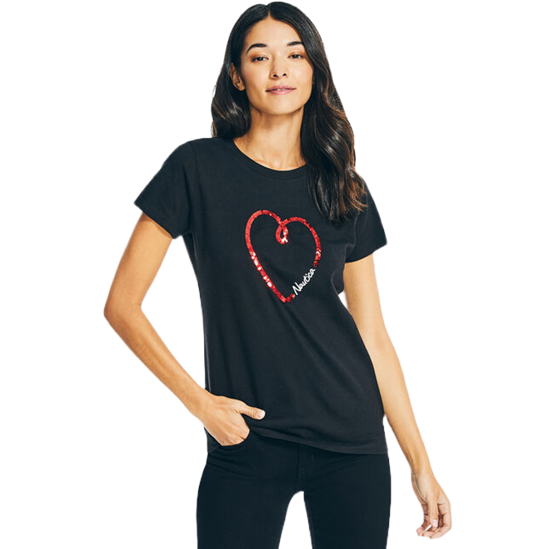 T-SHIRT FASHION DAMA NAVY SEAS S - S