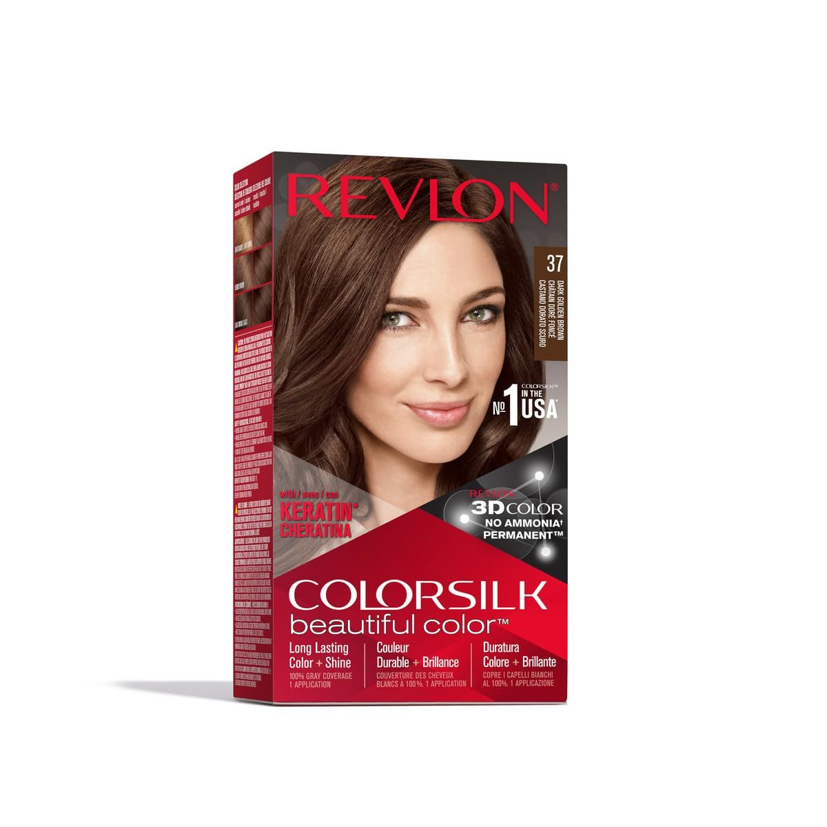 HAIR COLORSILK DARK GOLDEN BROWN