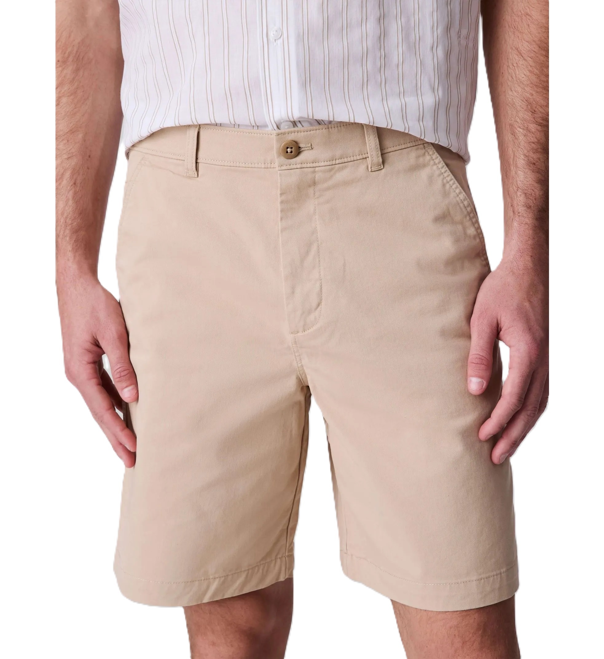 BERMUDA CAB SLIM FIT BEIGE.-WHITE PEPPER