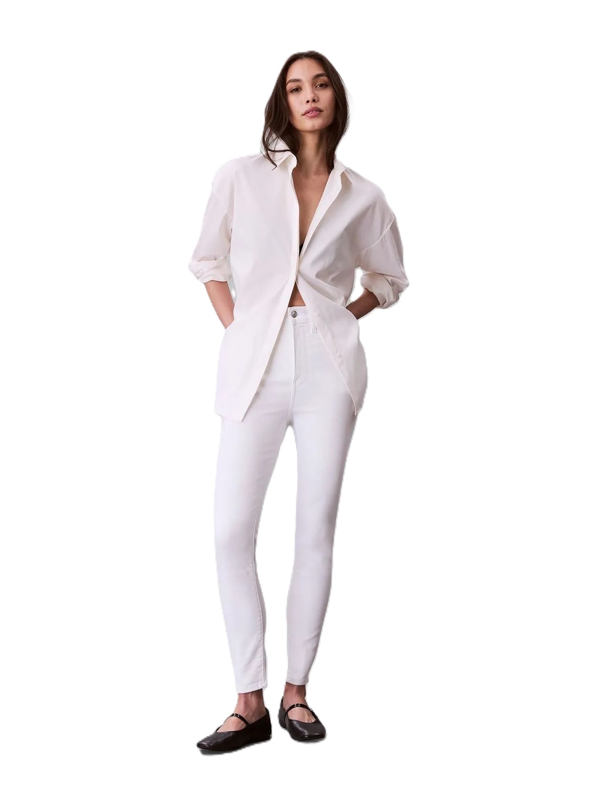 PANT. JEANS DAMA-CHALK WHITE