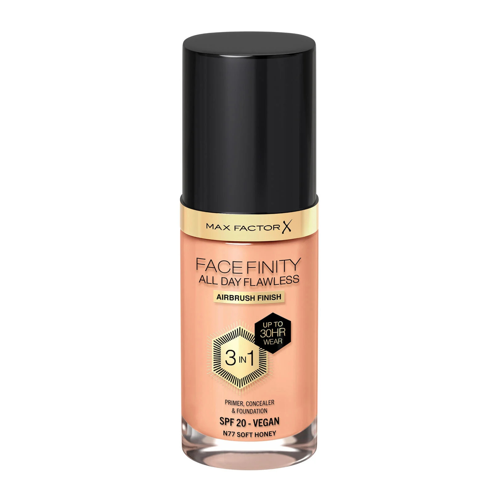 FACEFINITY ALL DAY FLAWLESS LIQUID 3 IN 1, SOFT HONEY